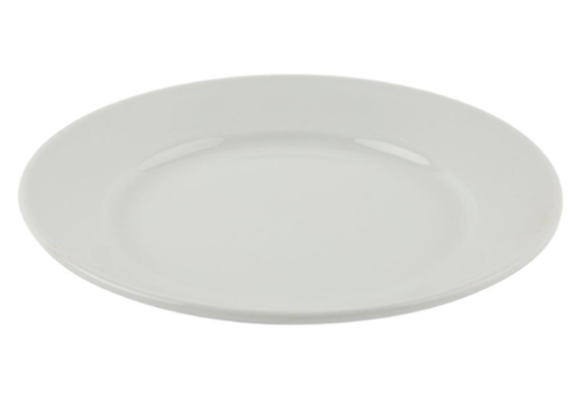Picture of OLYMPIA WHITEWARE WIDE RIMMED PLATE 203MM 12/CTN
