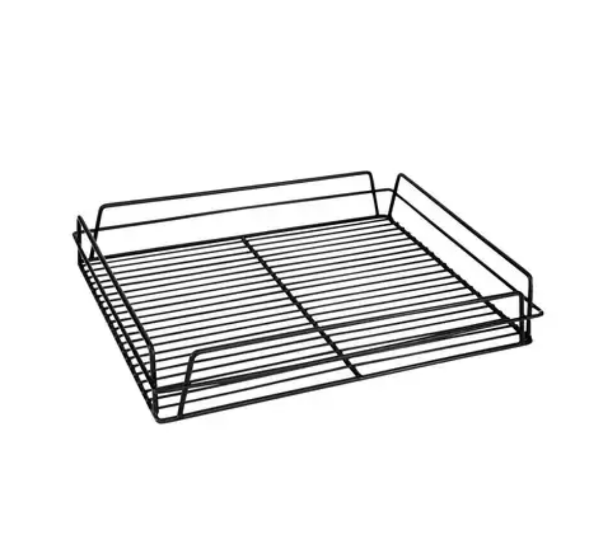 Picture of BLACK PVC GLASS BASKET 17X14" - 435X355X75MM - RECTANGULAR