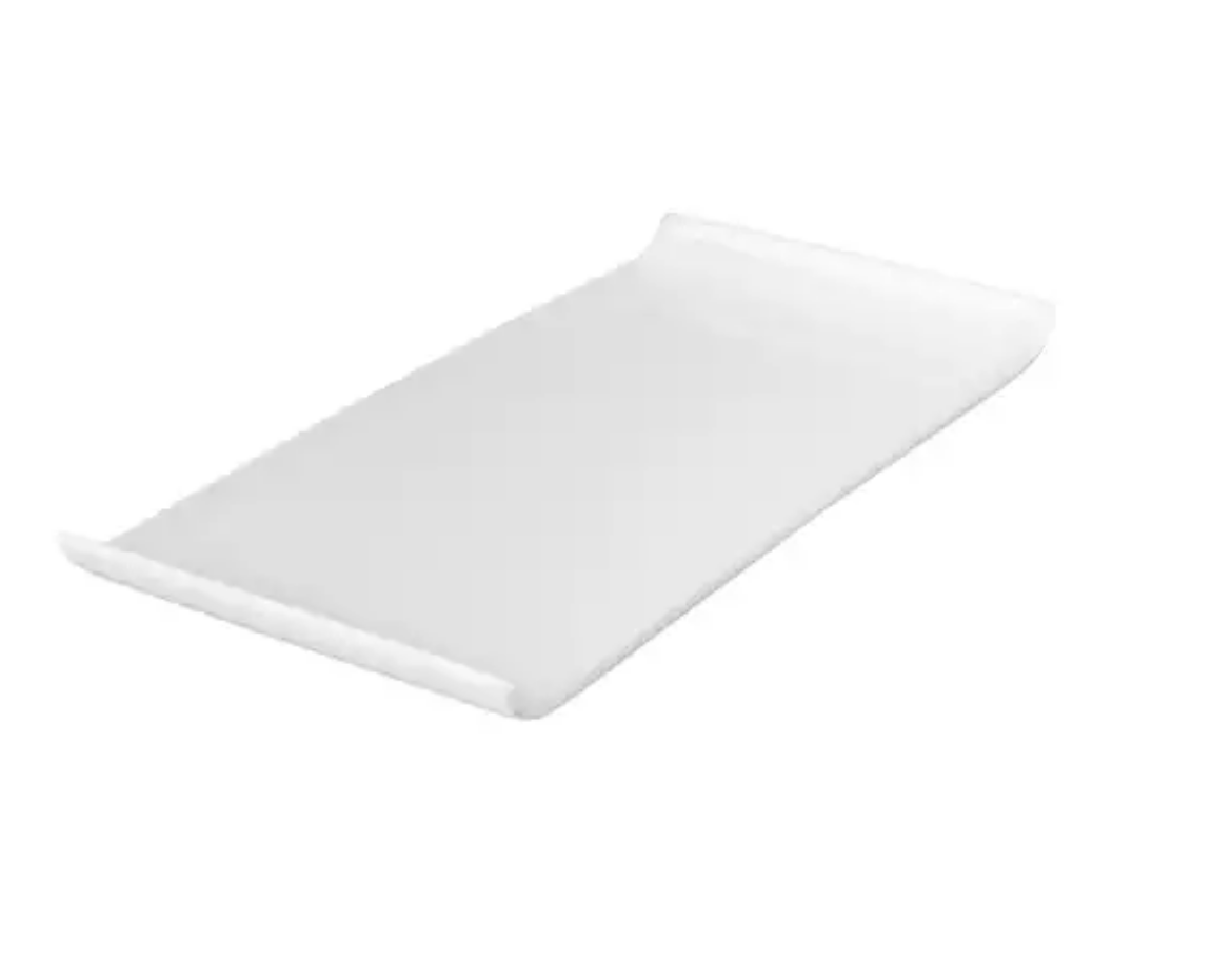 Picture of WHITE RECTANGULAR PLATTER WITH LIP 300X145MM - RYNER MELAMINE