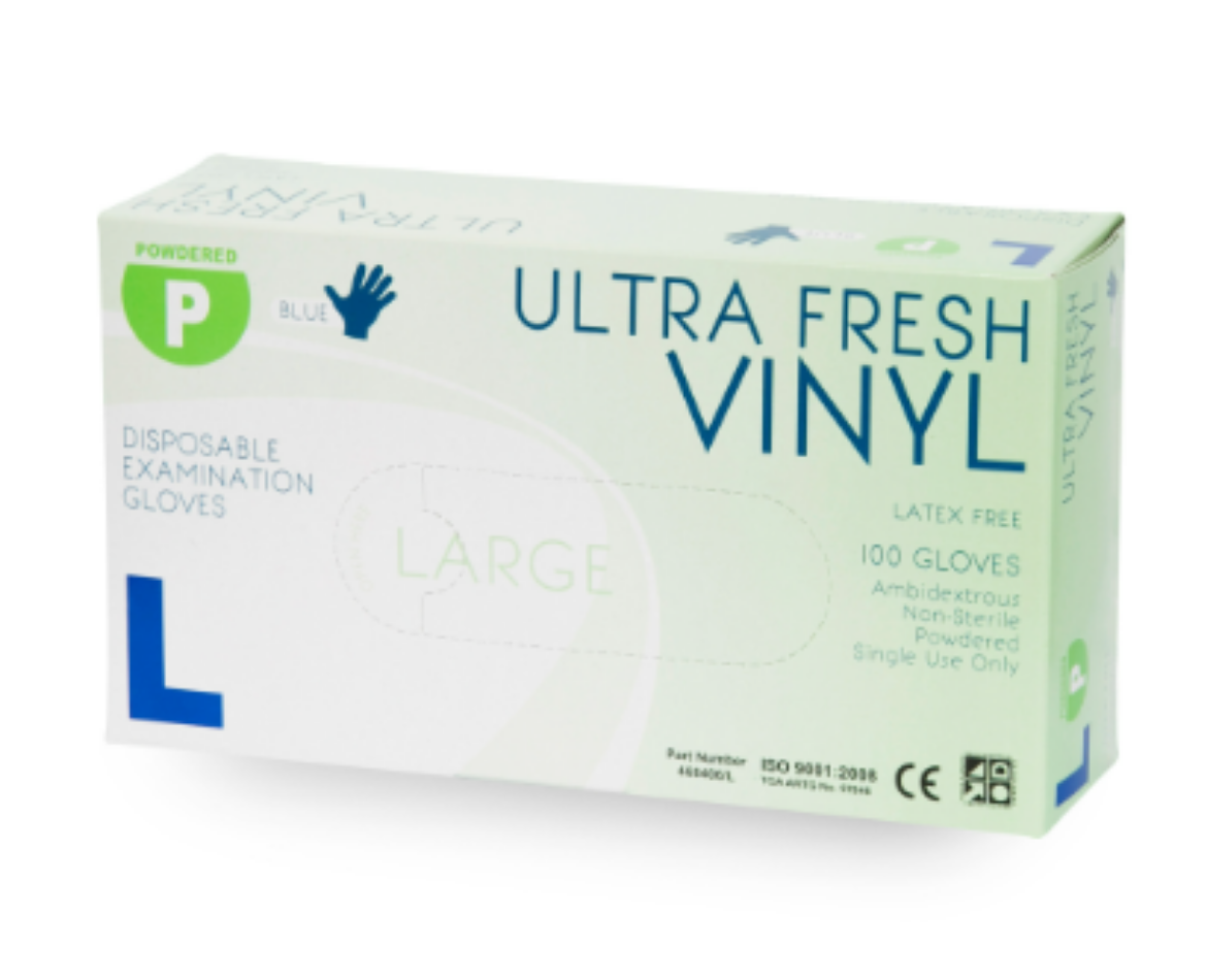 Picture of GLOVE, VINYL BLUE P/F LARGE 100/PACK