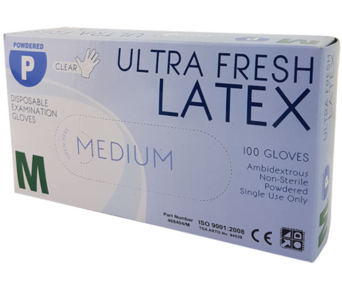 Picture of LATEX GLOVE POWDERED MEDIUM 100/PACK