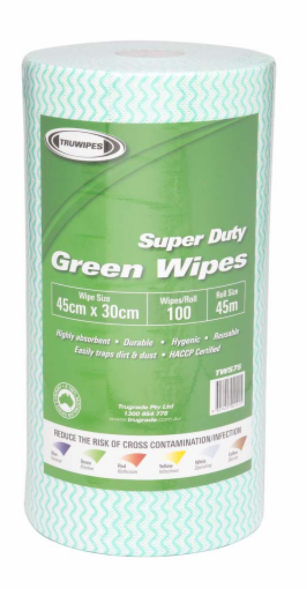 Picture of TRUWIPE - GREEN HVY DTY WIPE 100/ROLL