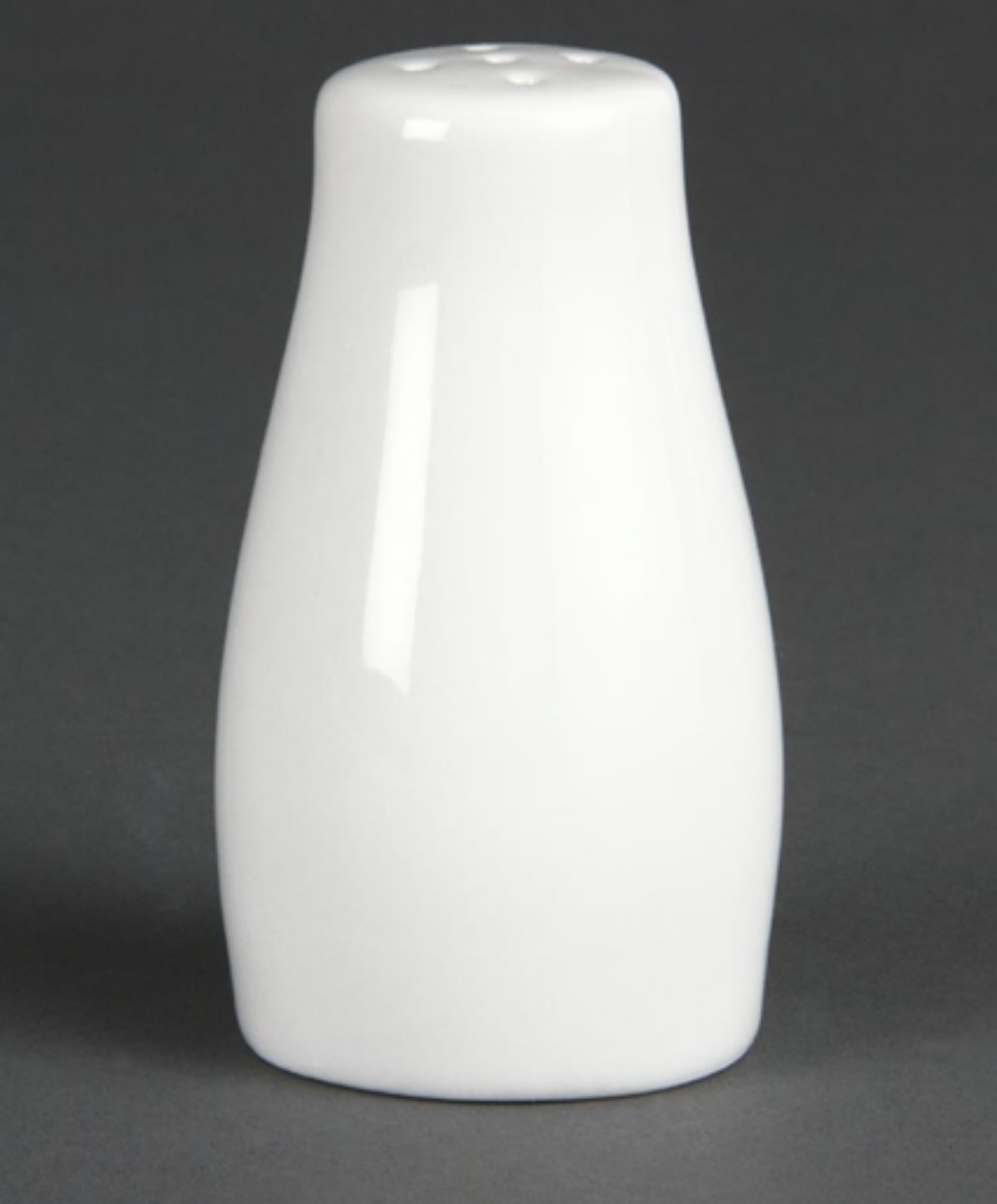 Picture of OLYMPIA WHITEWARE PEPPER SHAKER 90MM (C214) 12/CTN