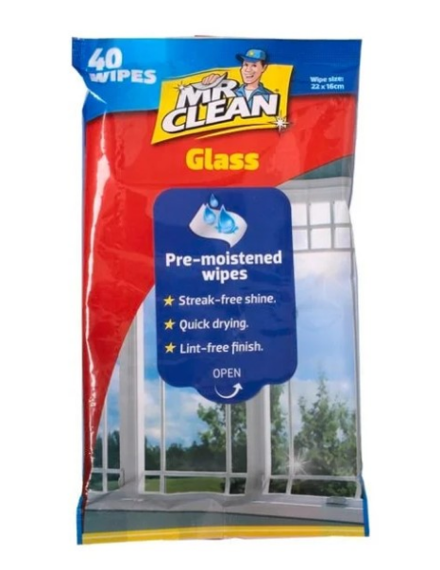 Picture of WIPES, GLASS CLEANING (MR CLEAN)