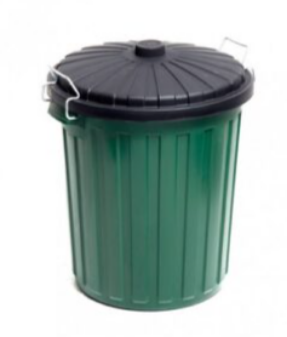 Picture of GARBAGE BIN, 75LTR GREEN W/LI