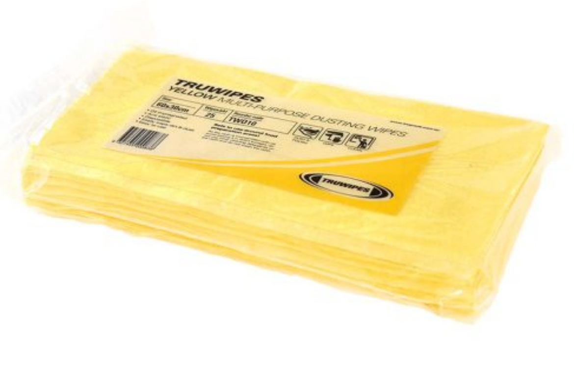 Picture of TRUWIPES YELLOW DUST CLOTH - OIL IMPREGNATED (60X30CM) 125/CTN