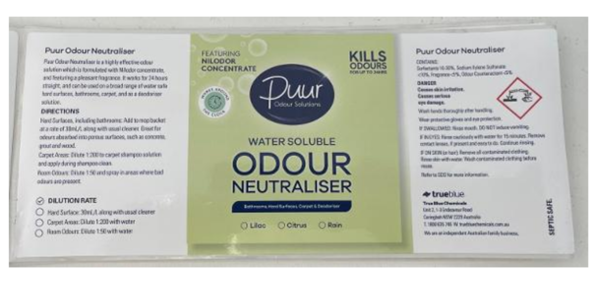 Picture of LABEL, PUUR ODOUR NEUTRALISER