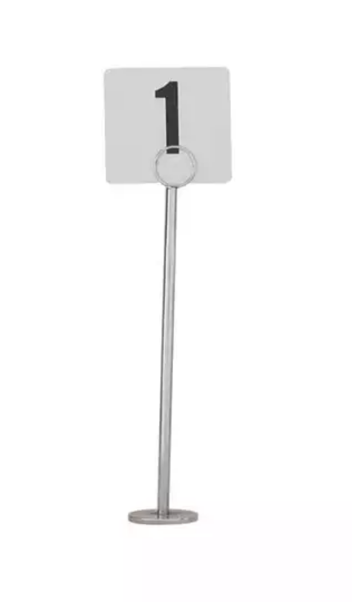 Picture of TABLE NUMBER STAND 300MM CHROME - RING CLIP