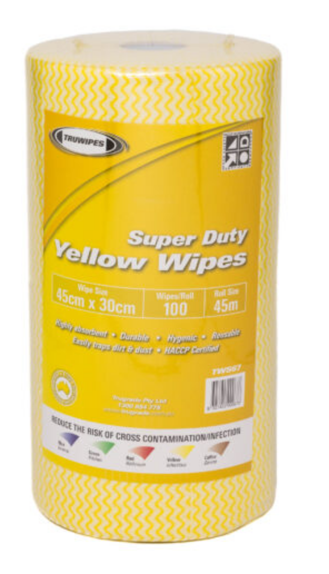 Picture of TRUWIPE - YELLOW HVY DTY WIPE 100/ROLL