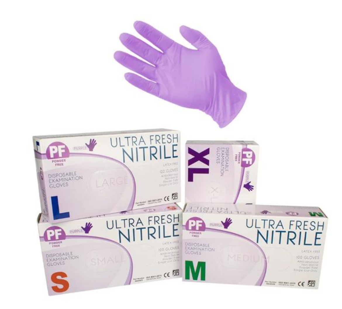 Picture of GLOVE, NITRILE PURPLE P/F MEDIUM 1000/CTN