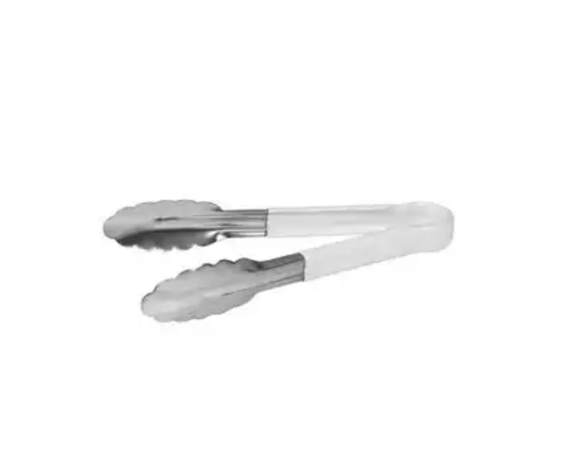 Picture of WHITE COLOUR CODED TONG 230MM - S/S PVC COATED HANDLE