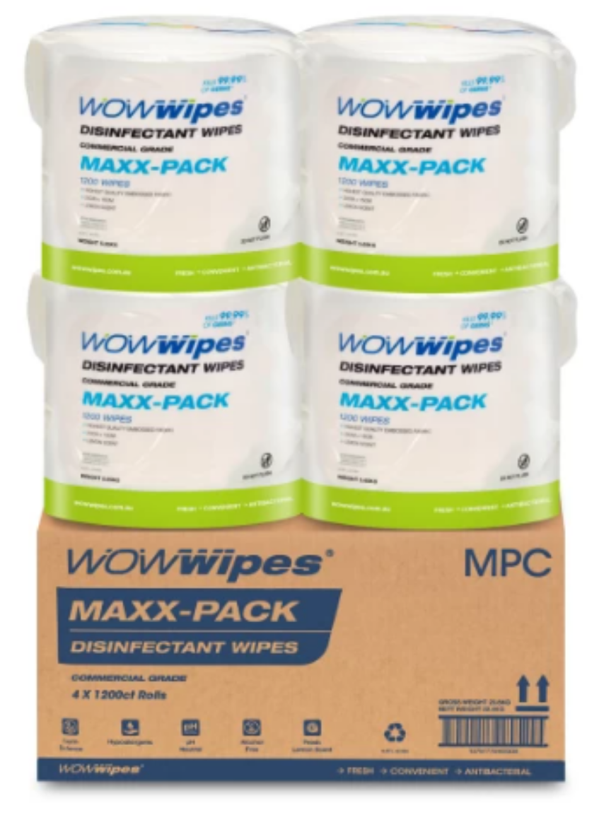 Picture of MAXX-PACK 4X1200 ROLLS ANTIBACTERIAL GYM WIPES- MOQ 10 CTNS