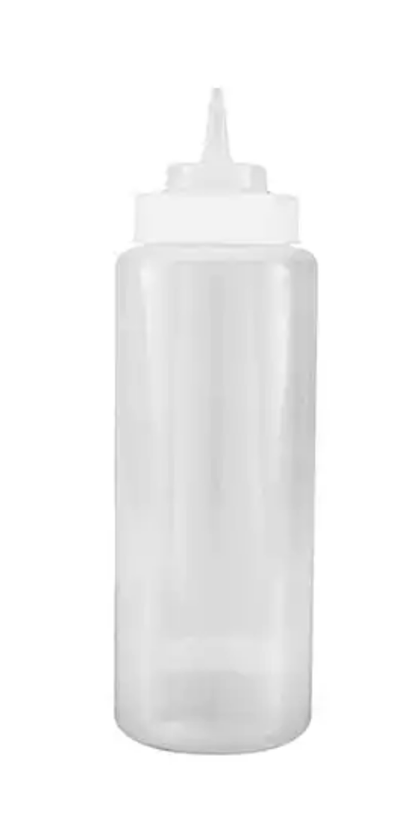 Picture of BOTTLE, SAUCE 1LTR SQUEEZE CLEAR WIDE MOUTH LID