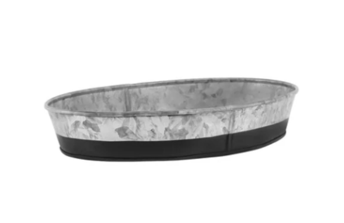 Picture of CONEY ISL-GALV.OVAL TRAY DIPPED BLK 270x190x45mm