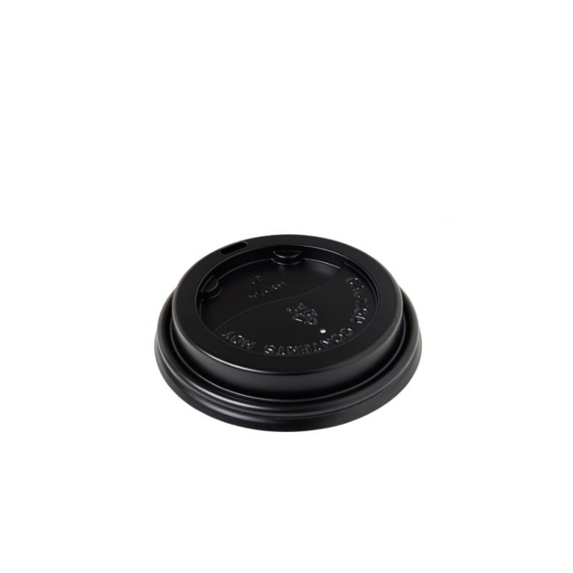 Picture of BETA ECO RECYCLABLE LID BLACK 8/12/16OZ CUPS 90MM 1000/CTN