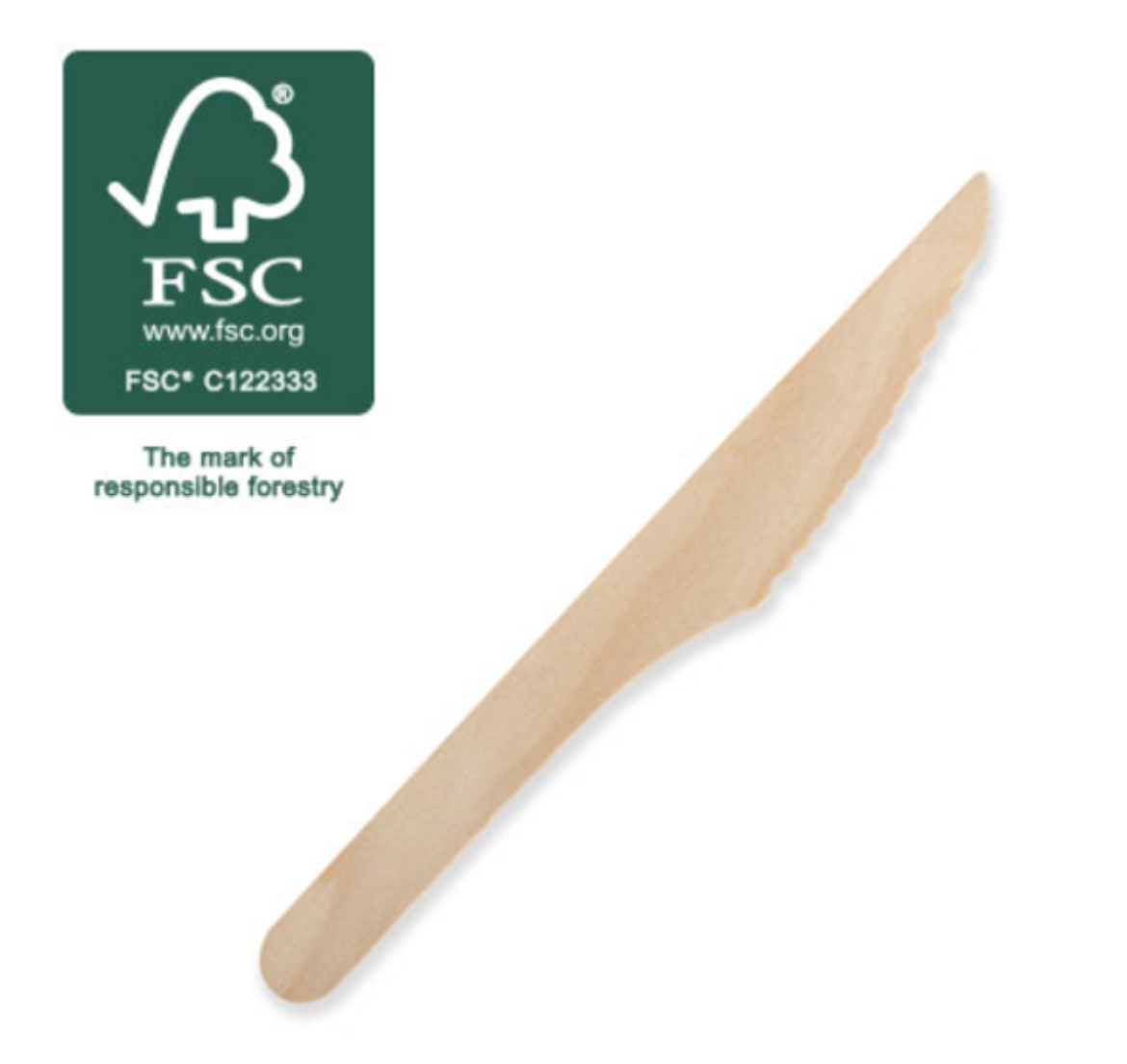 Picture of CUTLERY, KNIFE WOODEN 160MM 100/PACK