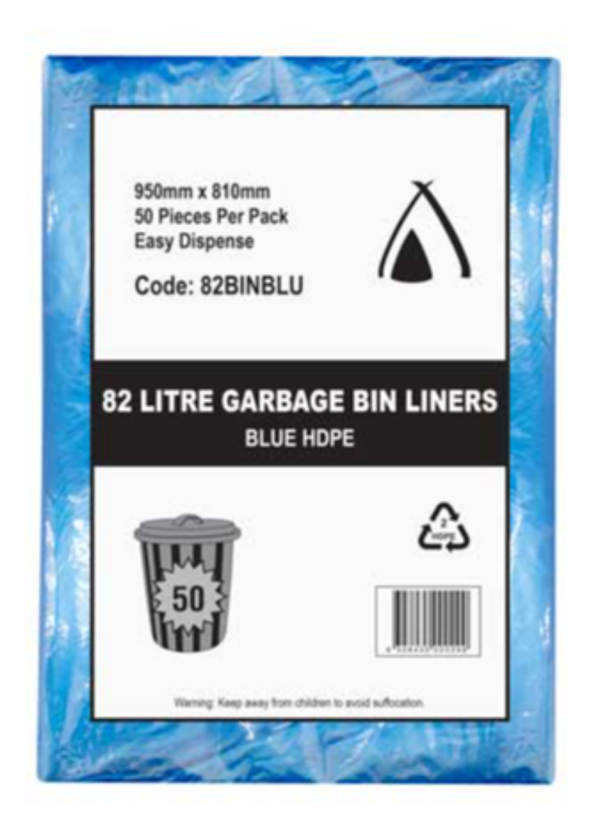 Picture of BIN LINER 82LTR BLUE MEDIUM DUTY 50/PACK