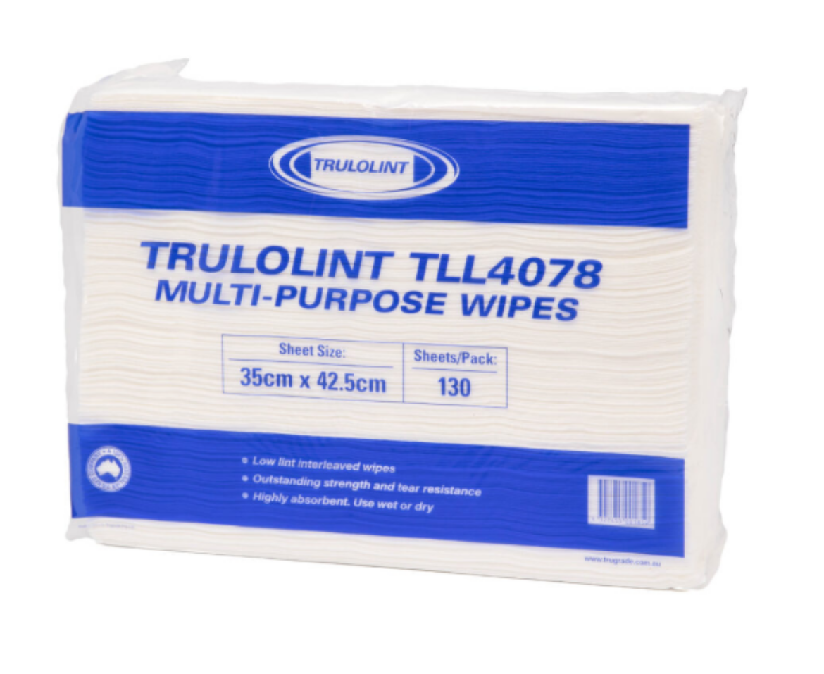 Picture of TRUGRADE LO-LINT FOLD CLEANING CLOTH 35x42.5CM 130 SHEETS 5/CTN