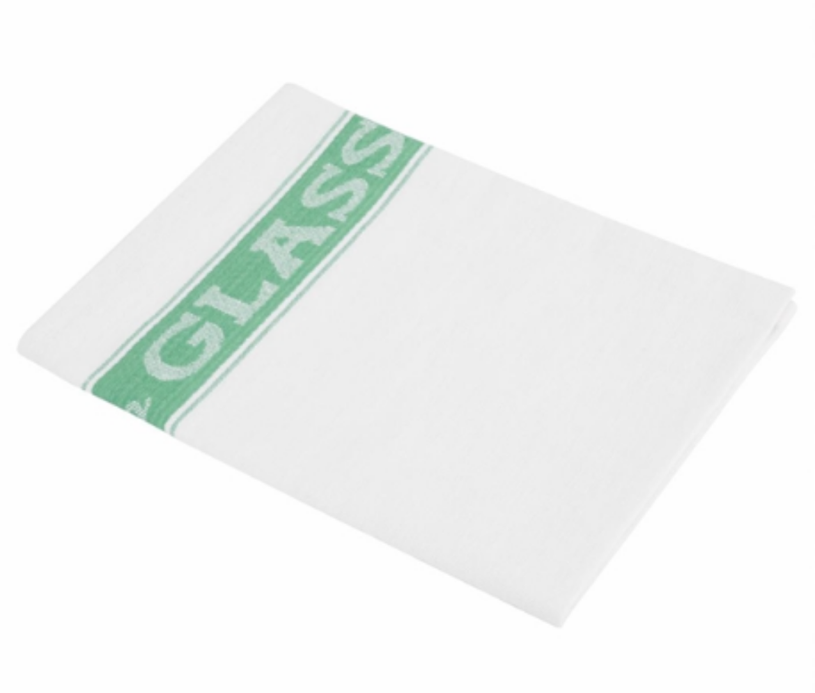 Picture of GLASS CLOTH LINEN GREEN BORDER- 76X51CM (E912)