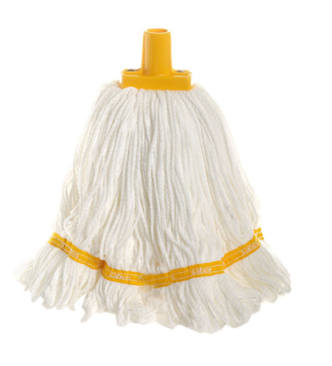 Picture of SABCO MICROFIBRE ROUND MOP YELLOW 350G CTN12