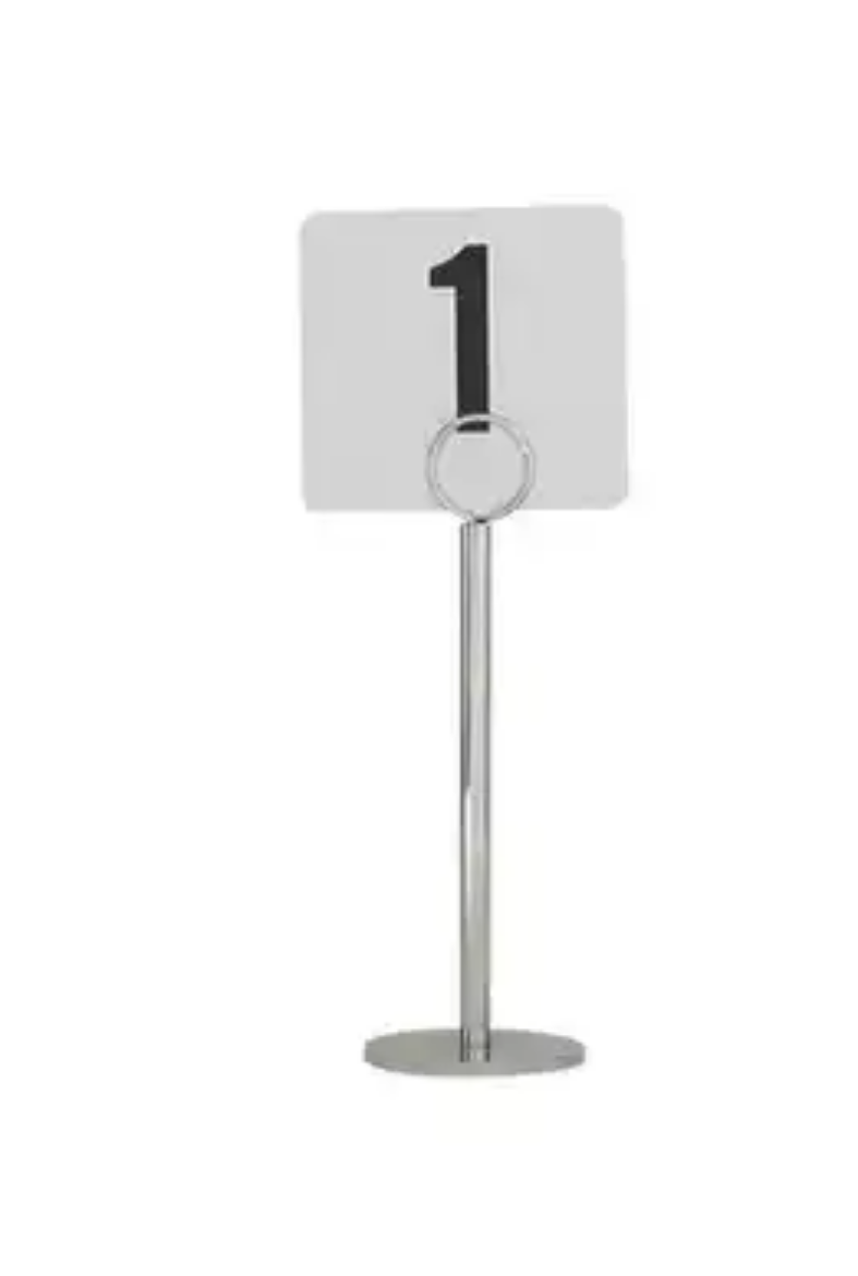 Picture of TABLE NUMBER STAND 200MM CHROME RING CLIP
