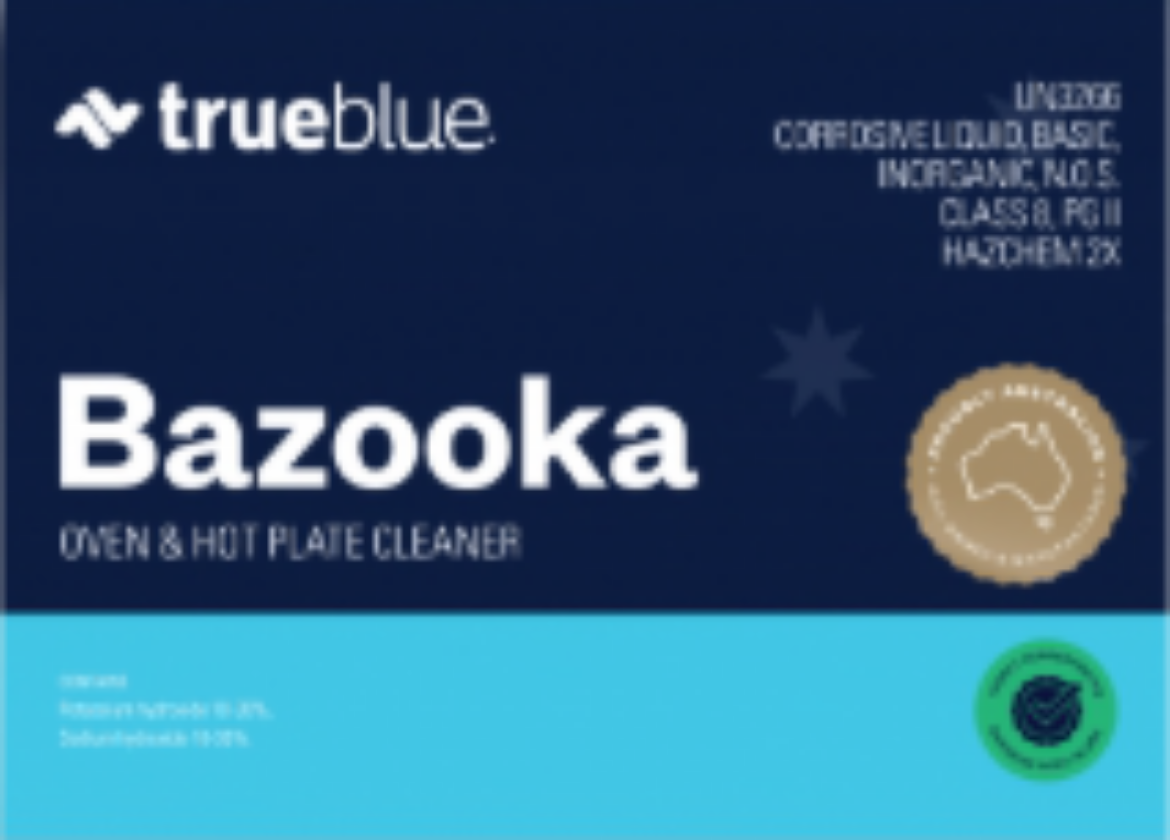 Picture of LABEL, BAZOOKA OVEN CLEANER TRUE BLUE