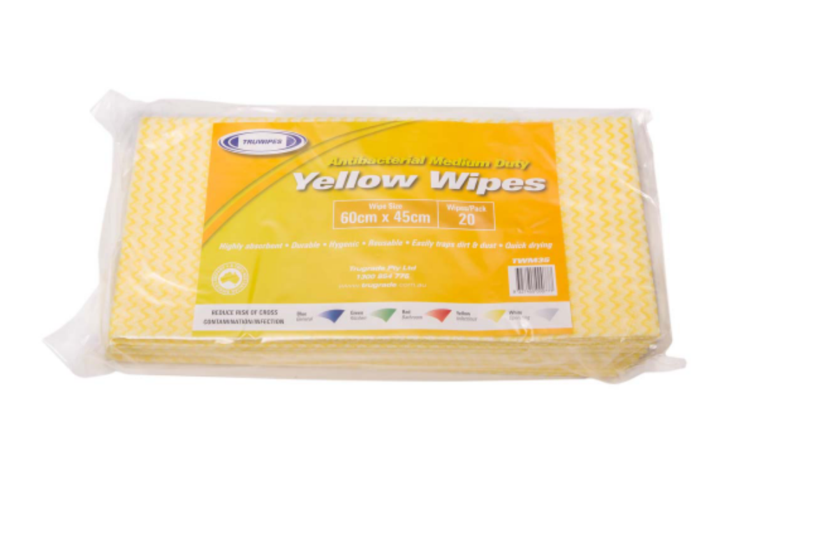 Picture of TRUWIPE - YELLOW WIPE 20/PKT