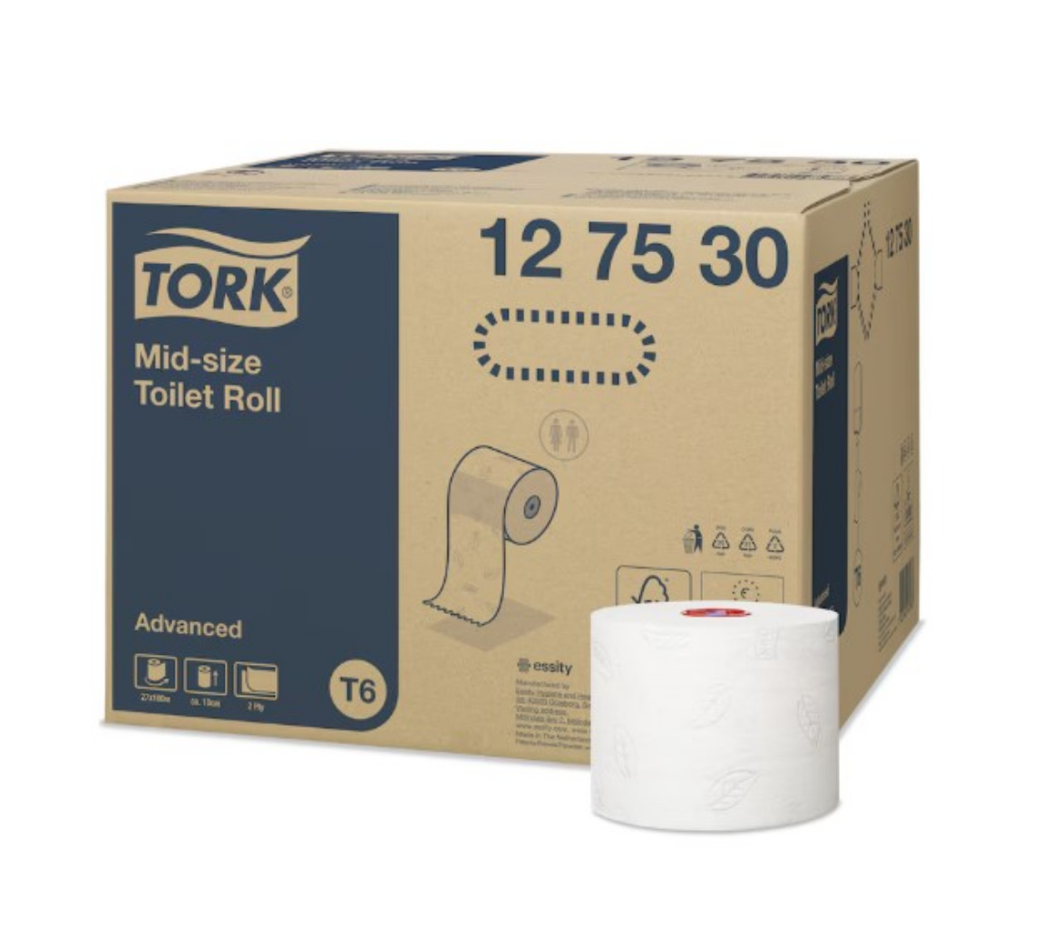 Picture of TOILET PAPER, 100M 2PLY TORK MID SIZE 27/CTN