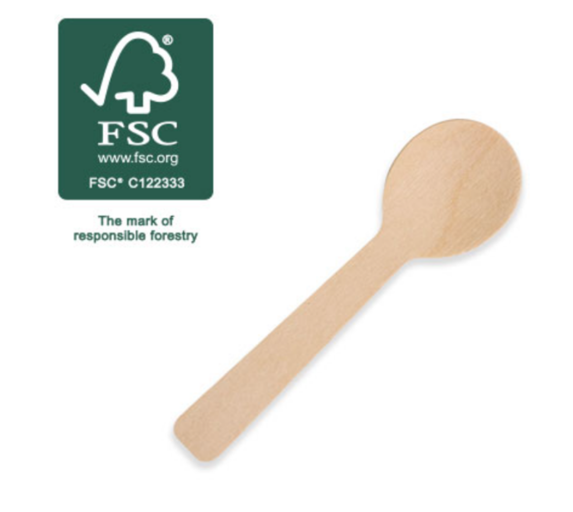 Picture of CUTLERY, TEASPOON WOODEN 100MM 100/PACK