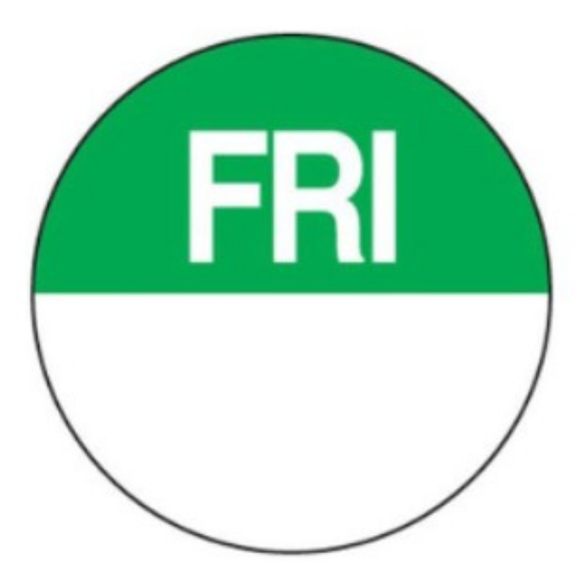 Picture of 10785 DAYDOT DAY OF WEEK 24MM CIRCLES FRIDAY 1000/ROLL