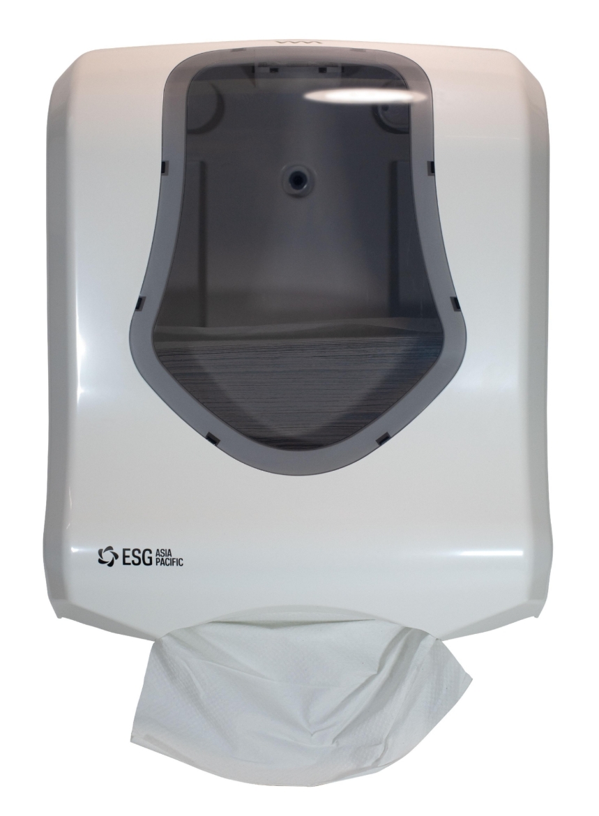 Picture of DISPENSER, INTERLEAF MULTIFOLD ESG WALL MOUNT WHITE