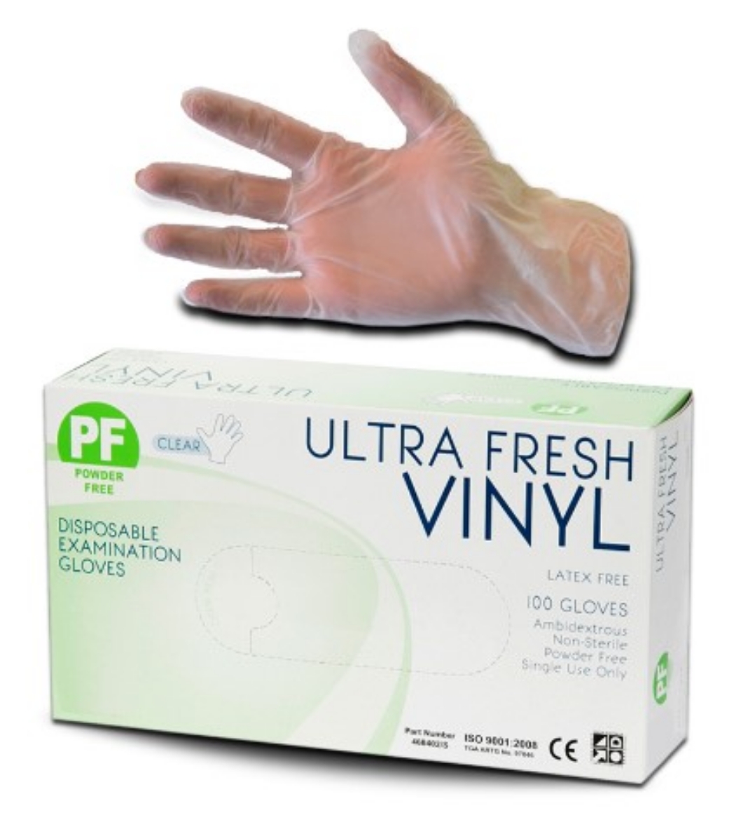 Picture of GLOVE, VINYL BLUE P/F MEDIUM 100/PACK