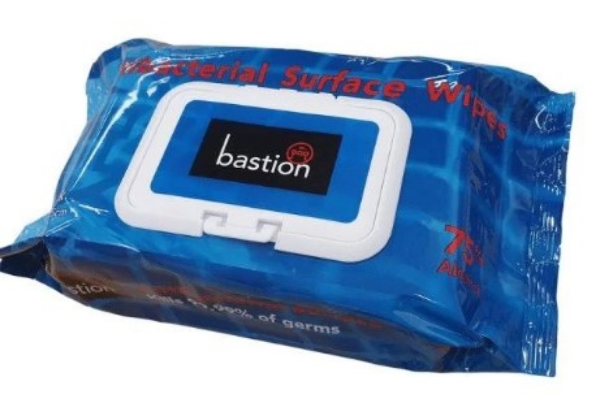 Picture of WIPES, ANTIBACTERIAL SURFACE 75% ALCOHOL 80/PACK
