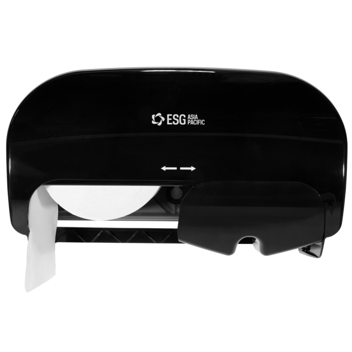 Picture of DISPENSER, TOILET PAPER 2 ROLL SIDE BY SIDE ESG - BLACK