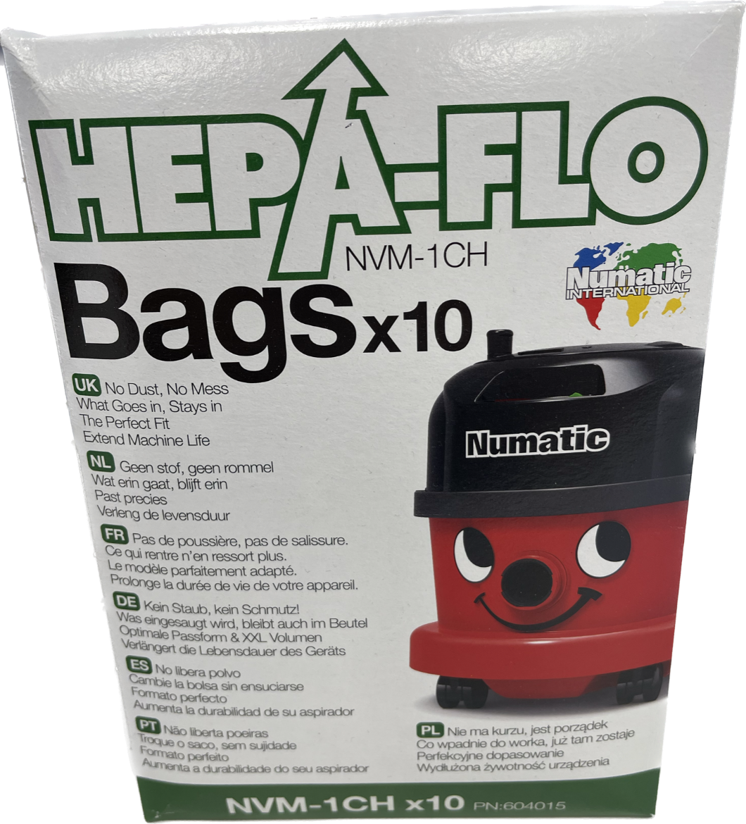 Picture of NUMATIC HEPA-FLO NVM-1CH VACUUM BAGS 10/PACK