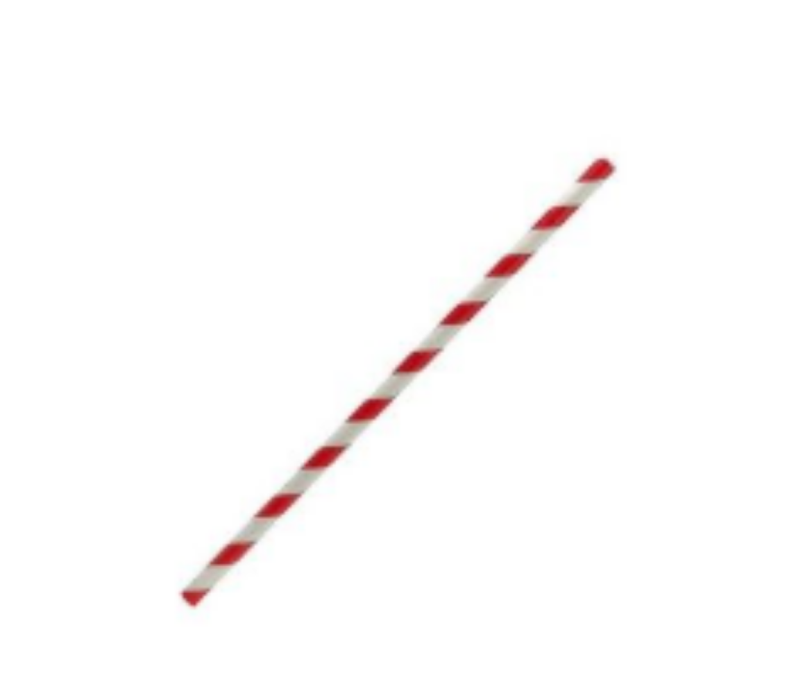 Picture of STRAW, REGULAR RED STRIPE 250/PACK