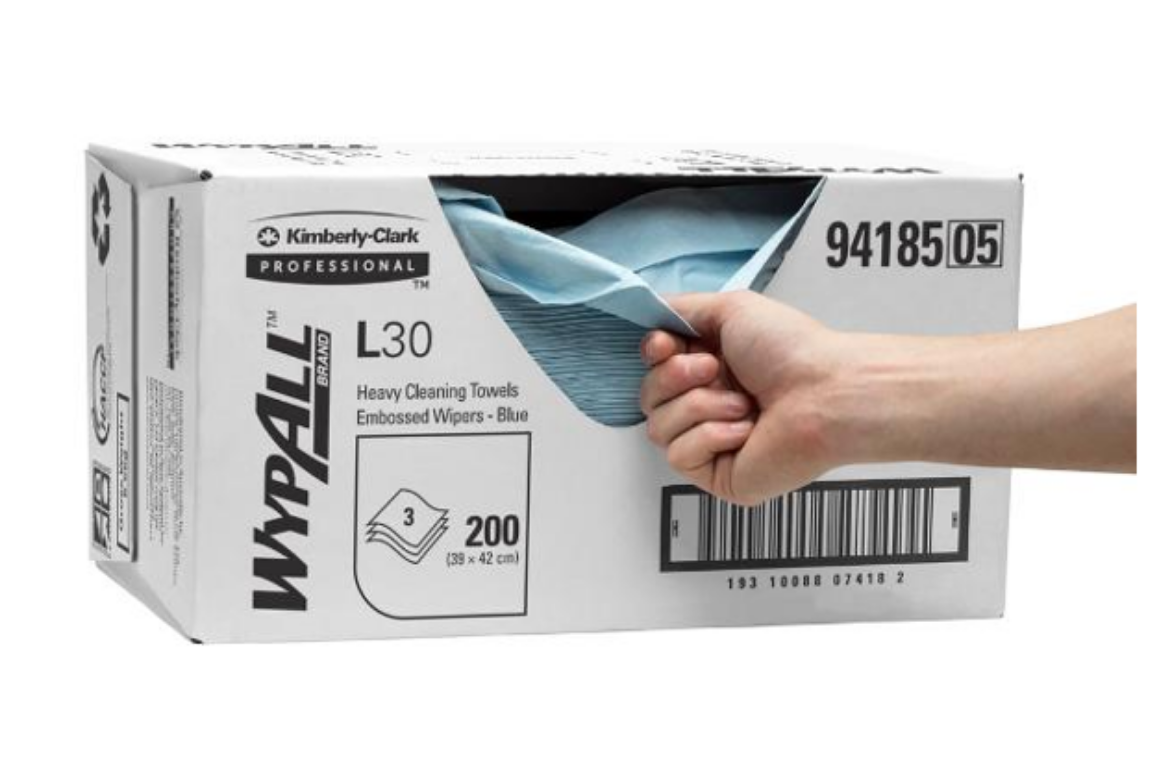 Picture of WYPALL L30 EMBOSSED WIPER 3PLY 42CMX39CM 200/CTN