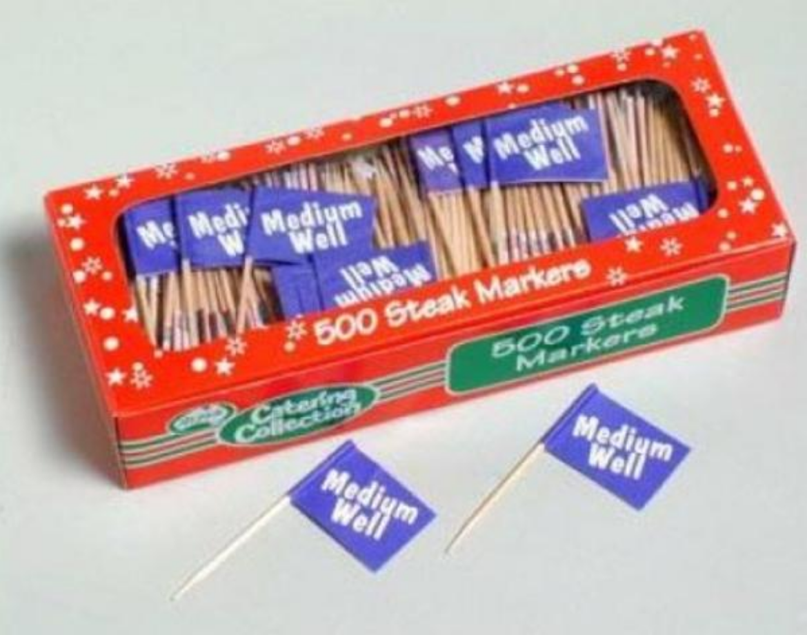 Picture of STEAK MARKER FLAG MEDIUM WELL 500/PACK