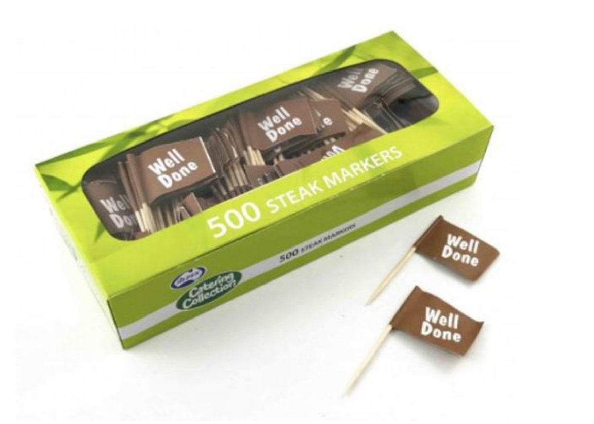 Picture of STEAK MARKER FLAG WELL DONE 500/PACK