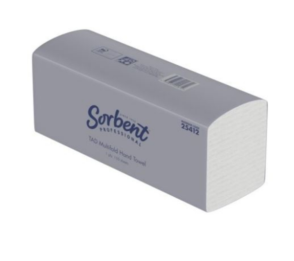 Picture of SORBENT PROFESSIONAL TAD MULTIFOLD HAND TOWEL 1PLY 150SH CTN20