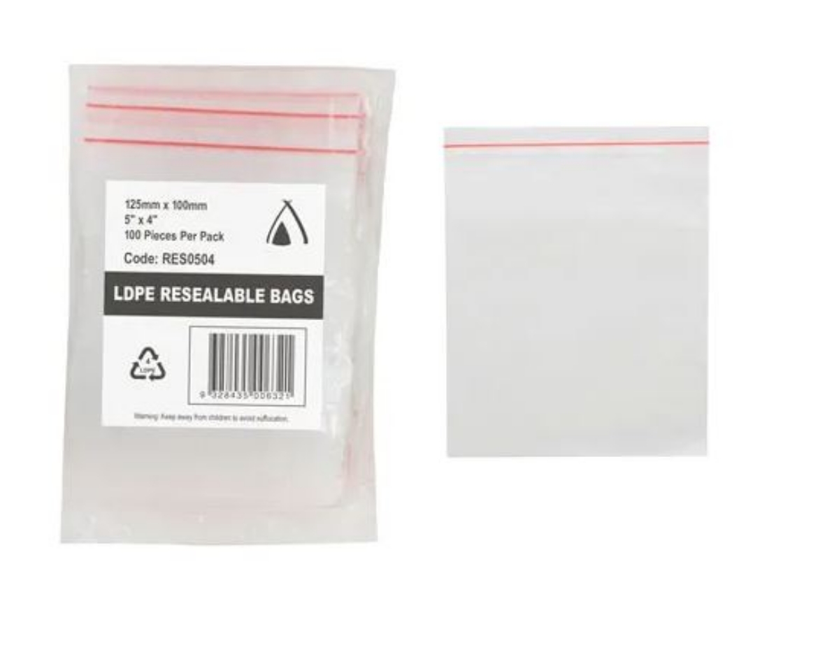 Picture of 230 X 150 MM RESEALABLE BAGS (9X6) CTN1000