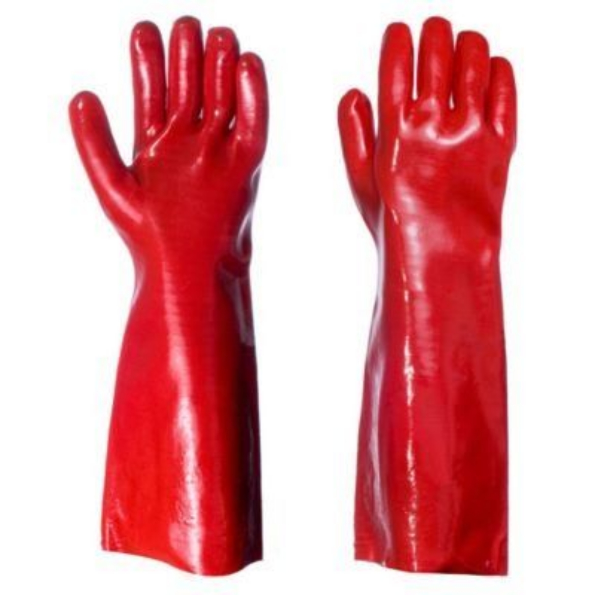 Picture of GLOVE, LIQUID RESISTANT RED PVC 45CM SINGLE DIPPED COTTON LINED X LARGE (SIZE 10)