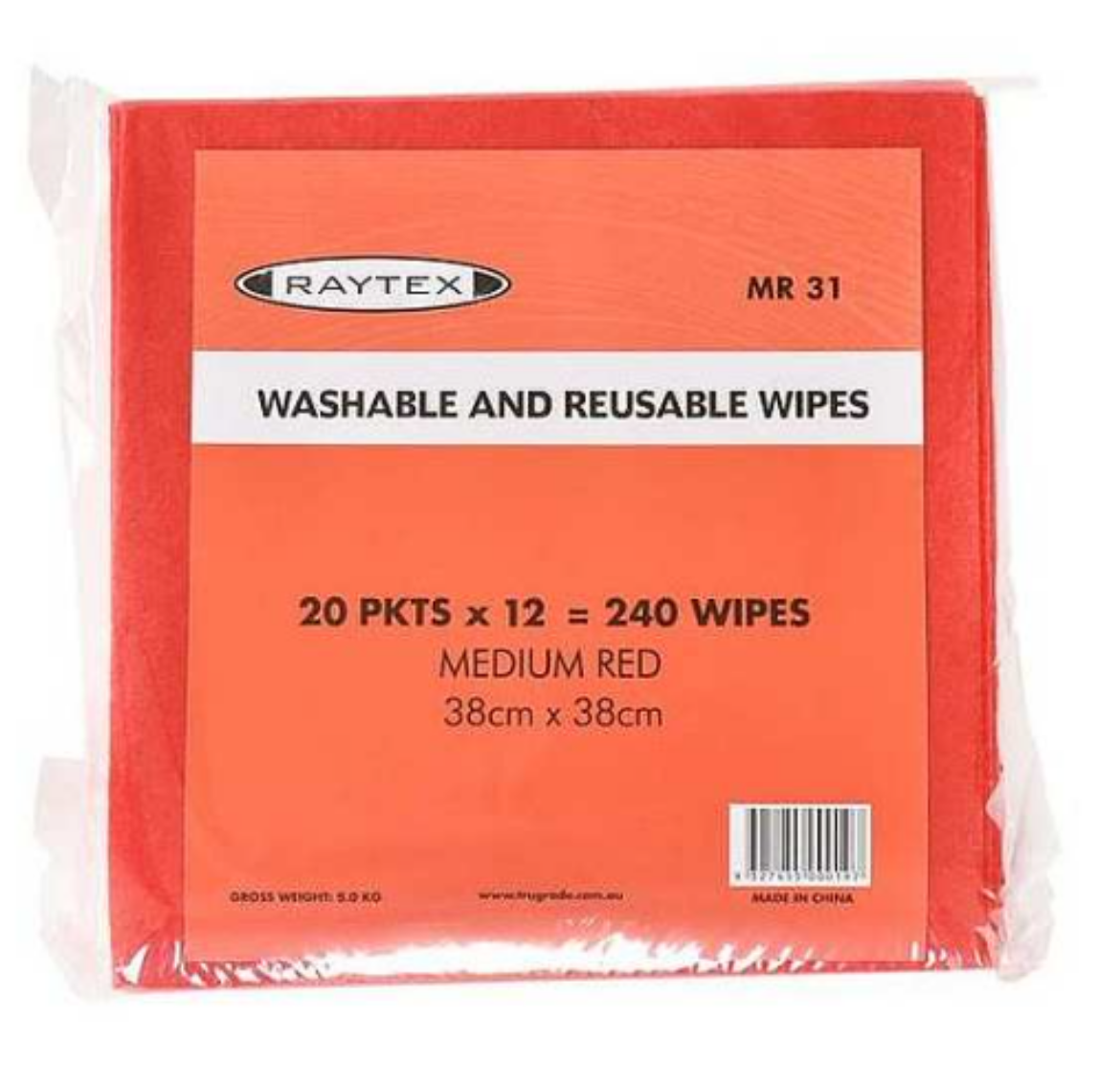 Picture of RAYTEX MEDIUM CLOTH RED 38X38CM 240/CTN