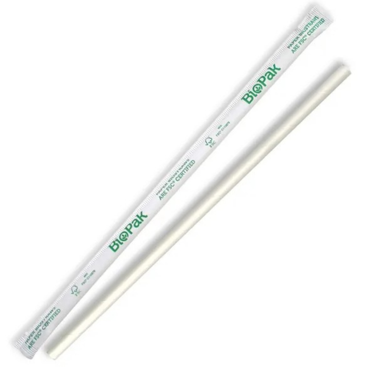 Picture of STRAW, REGULAR WHITE INDIVIDUALLY WRAPPED - 6MM 2500/CTN