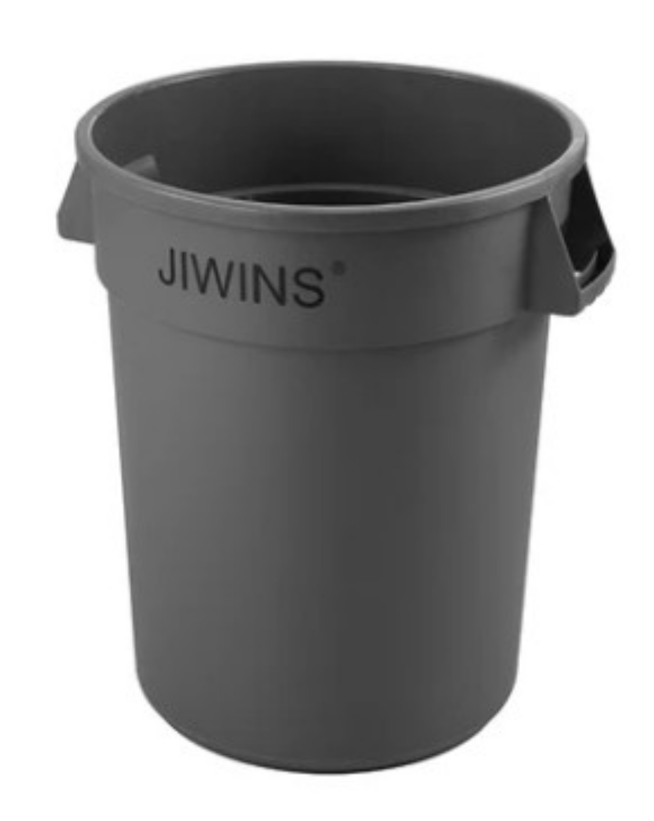 Picture of JIWINS ROUND RECYCLE BIN GREY PE 557x693mm 121L