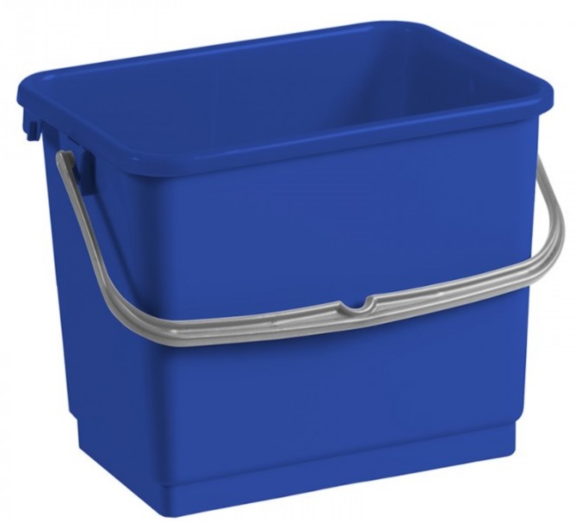 Picture of BUCKET, BLUE WITH OUTSIDE HANDLE 4L (INTERCLEAN)