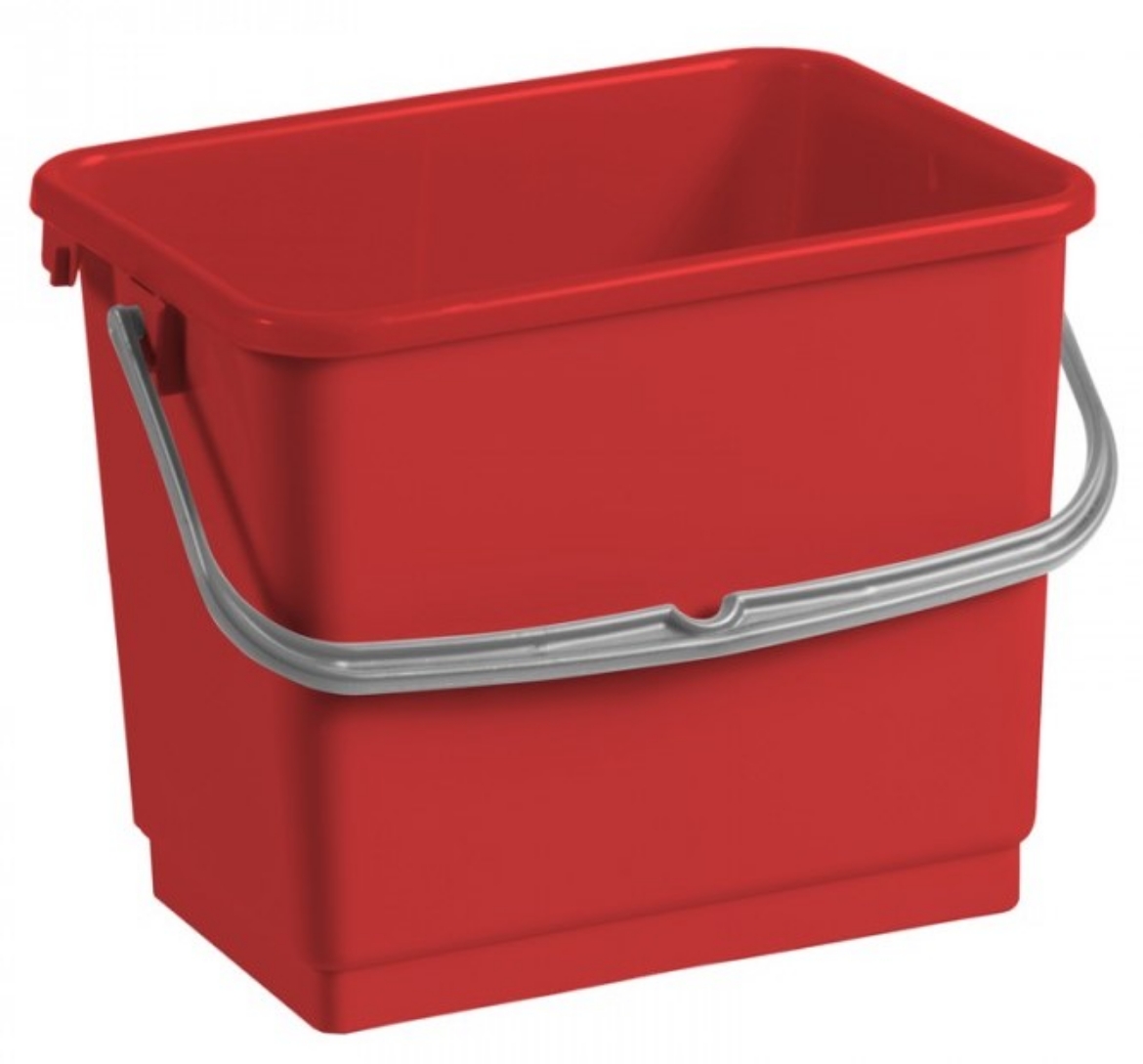 Picture of BUCKET, RED WITH OUTSIDE HANDLE 4L (INTERCLEAN)