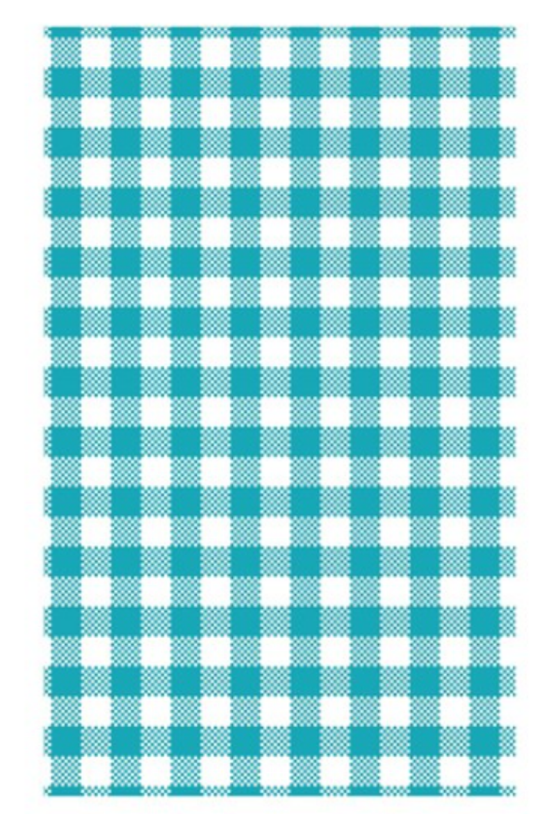 Picture of GREASEPROOF PAPER TEAL GINGHAM 190x310 200/PACK