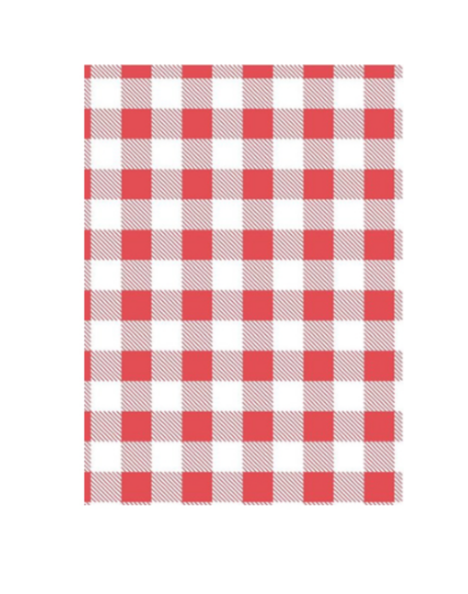 Picture of GREASEPROOF GINGHAM PRINT RED 1/4 500/REAM