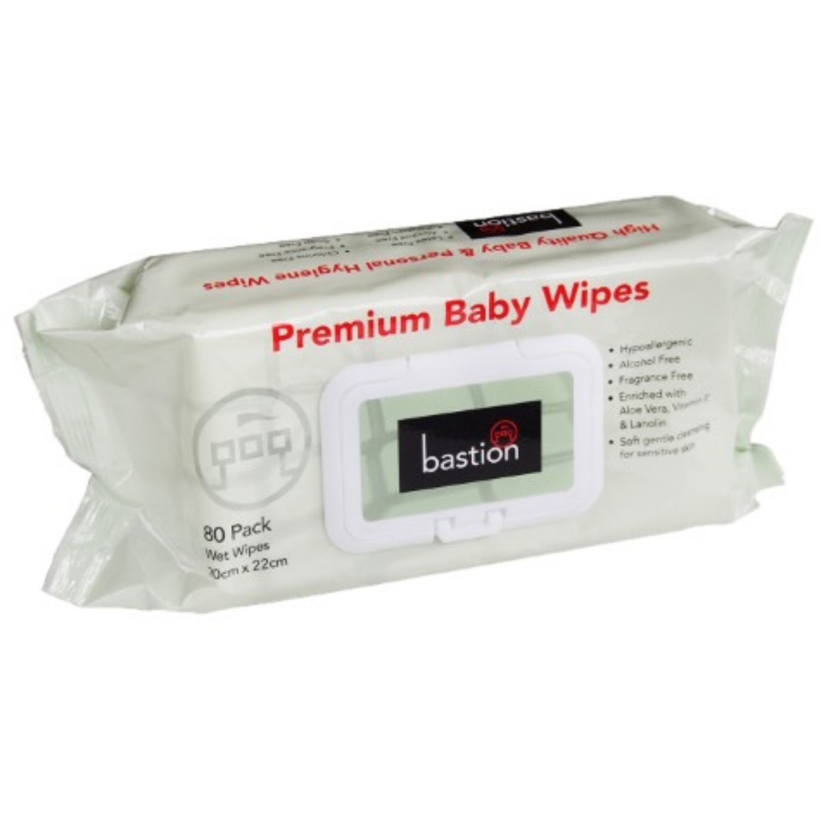 Picture of BABY WIPES - PREMIUM 80 SHEETS/PKT (20x22cm) 20/CTN